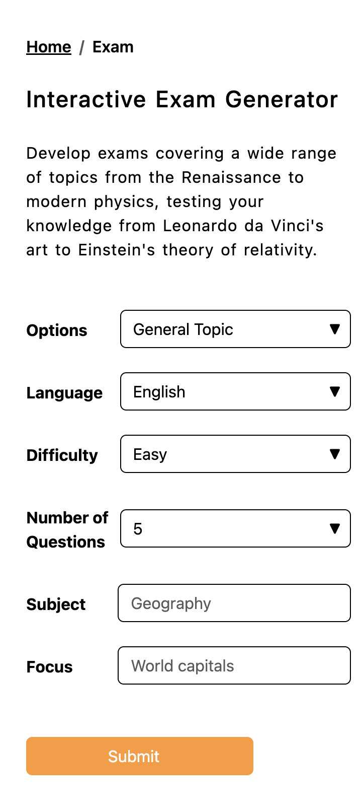 AI Exam Generator