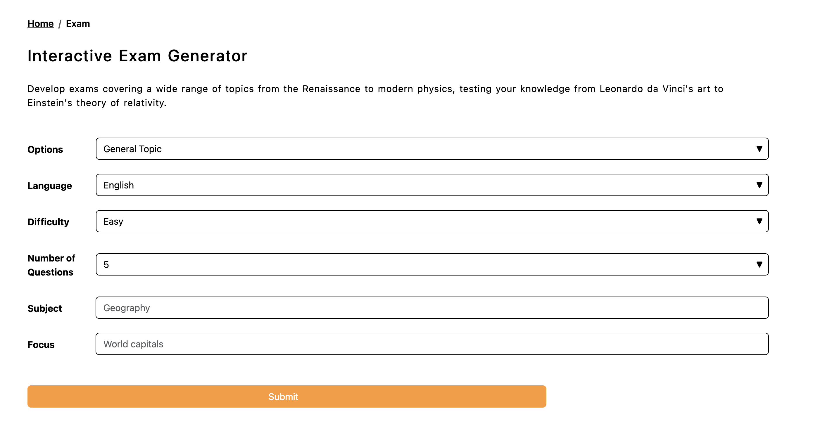 AI Exam Generator Hero Image